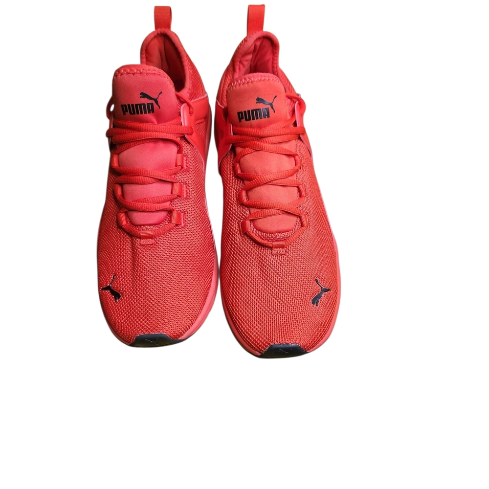 Puma Red Sneakers Sleek Design Cushioned Comfort